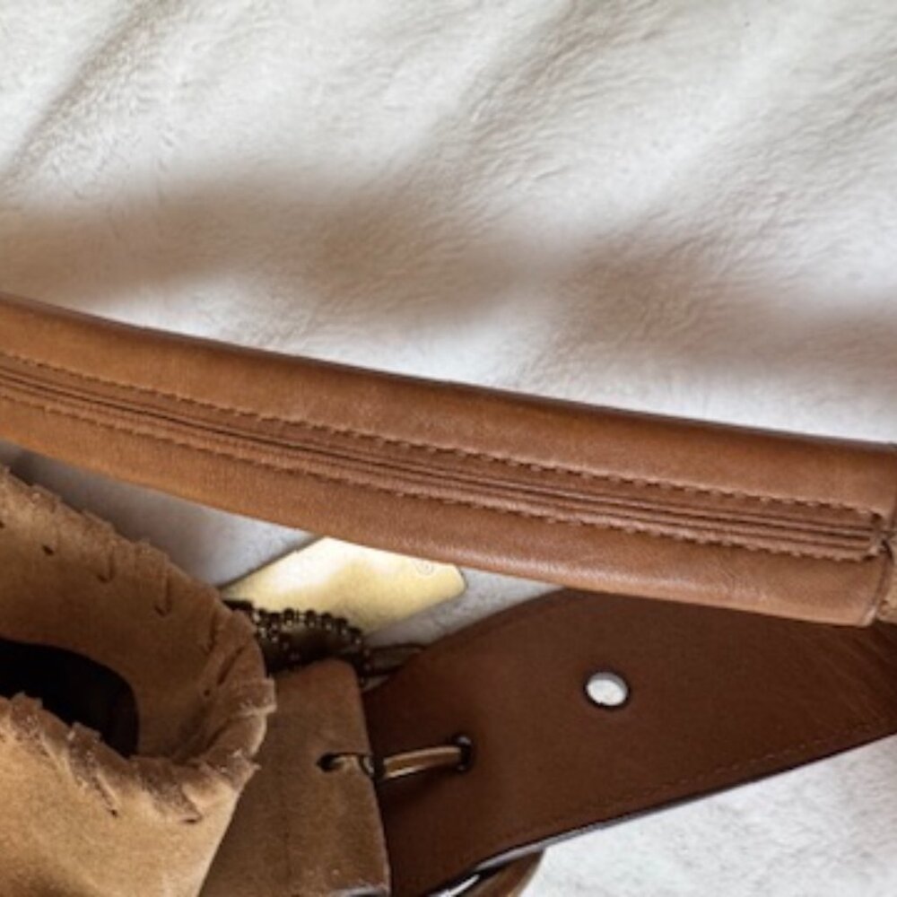 Coach Vintage Suede Brown Hobo Bag Rare Y2K Like New! - Picture 9 of 16